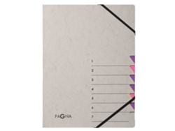 Carpeta Organizadora PAGNA Easy Grey A4 7 Compartimentos Gris/Púrpura