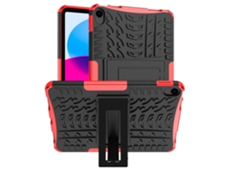 ZRUXE Funda para iPad 10.a Gen 10.9 2021 con Textura de Neumático Tpu + Funda para Tablet PC con Soporte Rojo