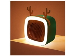 Calefactor Eléctrico Silencioso Para Oficinas, 11-20 M², 36 Db, Protección Contra Sobrecalentamiento, Color Verde (versión Iluminada).