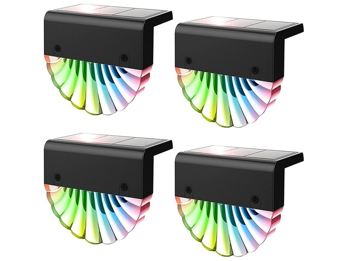 Aplique De Pared Solar Led Para Exteriores, 4 Unidades, Luces Para Caminos, Modos De Iluminación, Ip65, Fácil Instalación.
