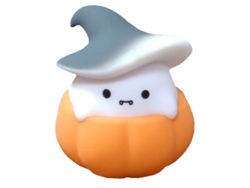 Bonita luz de noche de bruja calabaza para niños, lámpara de mago con sombrero de Halloween kawaii, luz de noche regulable para guardería, Bestvite
