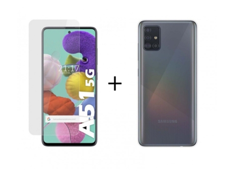 Carcasa + Protector de Pantalla Samsung Galaxy A51 5G TUMUNDOSMARTPHONE Pack Transparente