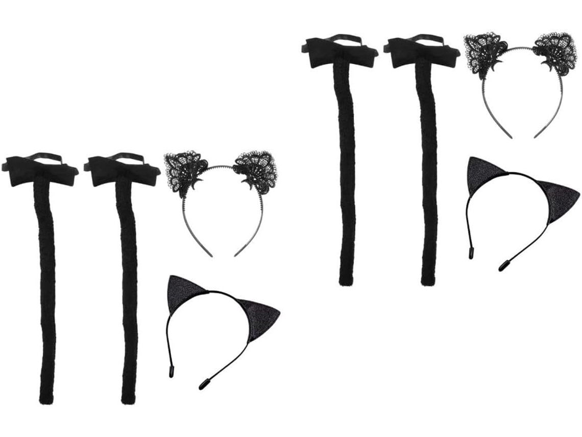 Acessórios para fantasia de Halloween - Tiara com orelhas de gato para cosplay
