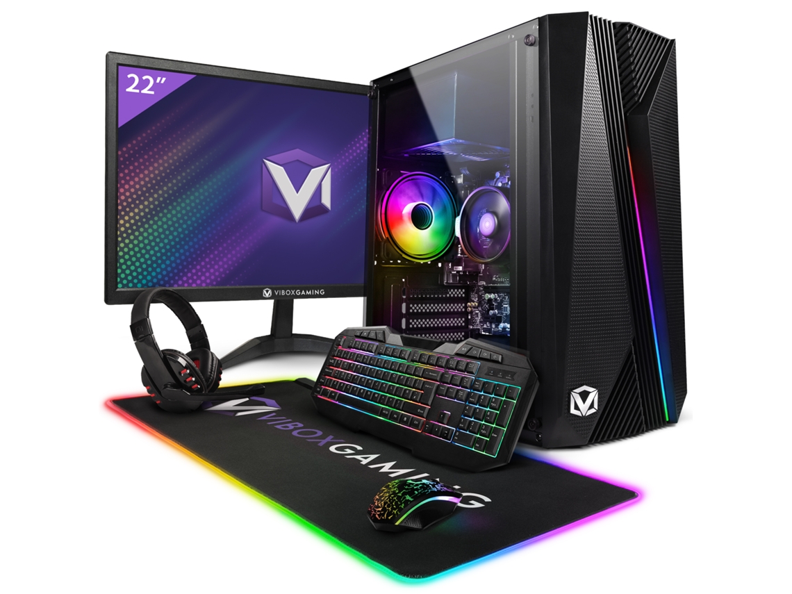 PC para juegos Vibox Vi-16 completo • Ryzen 3 32g 4. Ghz • Radeon Vega 8 • 8 GB de RAM • SSD de 48 GB • Linux • Wifi