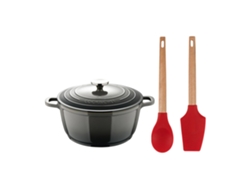 Cacerola Ø20cm De Aluminio Fundido Excalibur Bergner (3 Piezas) Con 2 Utensilios