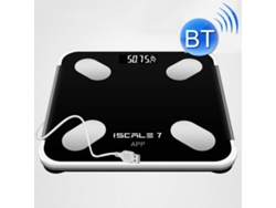 Báscula Inteligente Con Bluetooth Y Medición De Grasa Corporal - Recargable (negro Brillante)