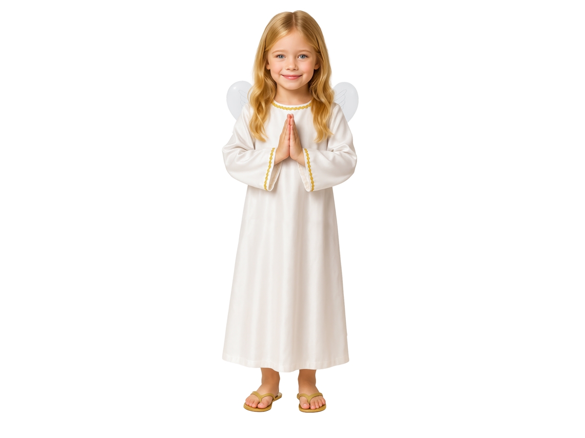 Disfraz de Ángel Guirma para Niños | Vestido + Alas | Talla 3 a 4 años