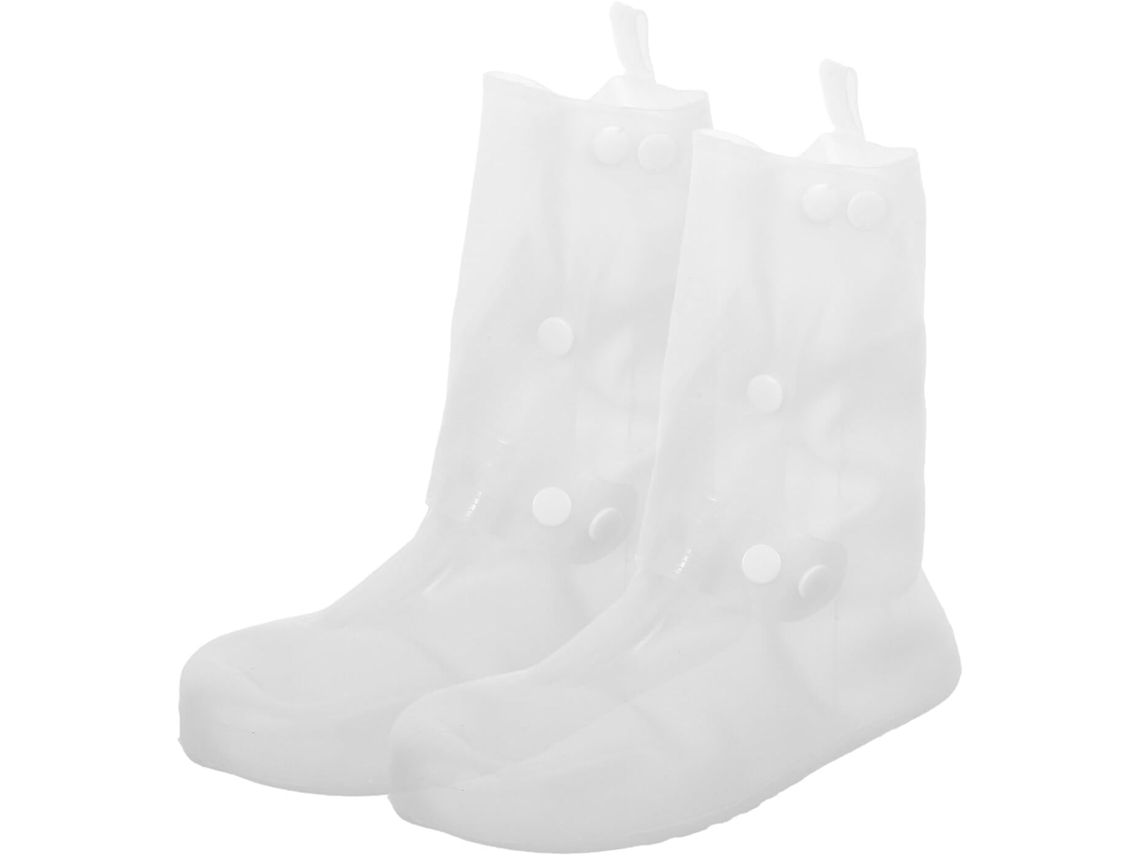 2 Pares De Cubrezapatos De Pvc Impermeables Y Antideslizantes, Protectores De Zapatos Reutilizables Y