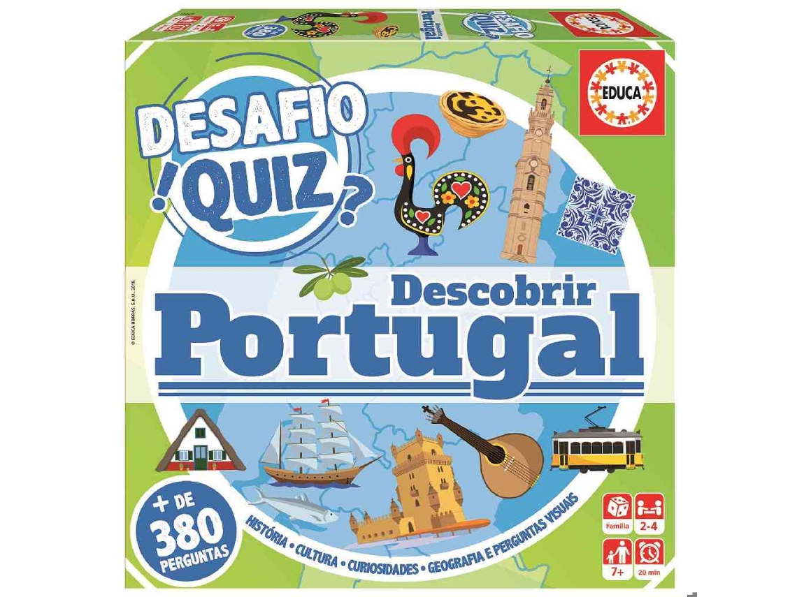 Juego de Mesa EDUCA Desafío Descubre Portugal (Edad Mínima: 7 Años - Dificultad: Baja)