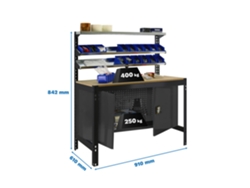 Armario metalico Simonwork Bt1 Cabinet 900 Antracita/madera