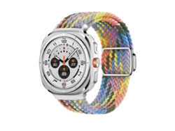 ZRUXE Correa para Samsung Galaxy Watch Ultra 47 Mm Nylon Loop Hebilla Magnética Heartbeat Watch Band Púrpura