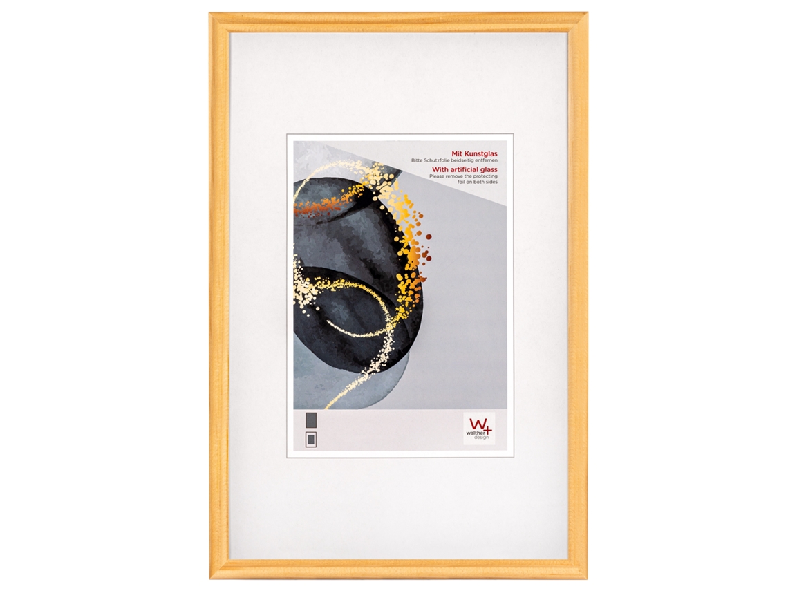 Select wooden frame 13x18 cm, brown, artifical glass
