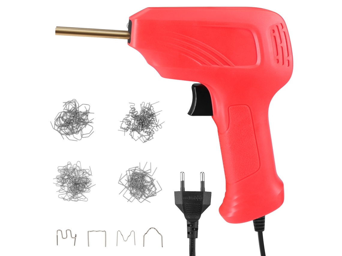 Máquina De Soldadura De Plástico Con Pistola De Calor, Kit De Herramientas Para Reparación De Automóviles Con 200 Abrazaderas De Calentamiento Rápido.
