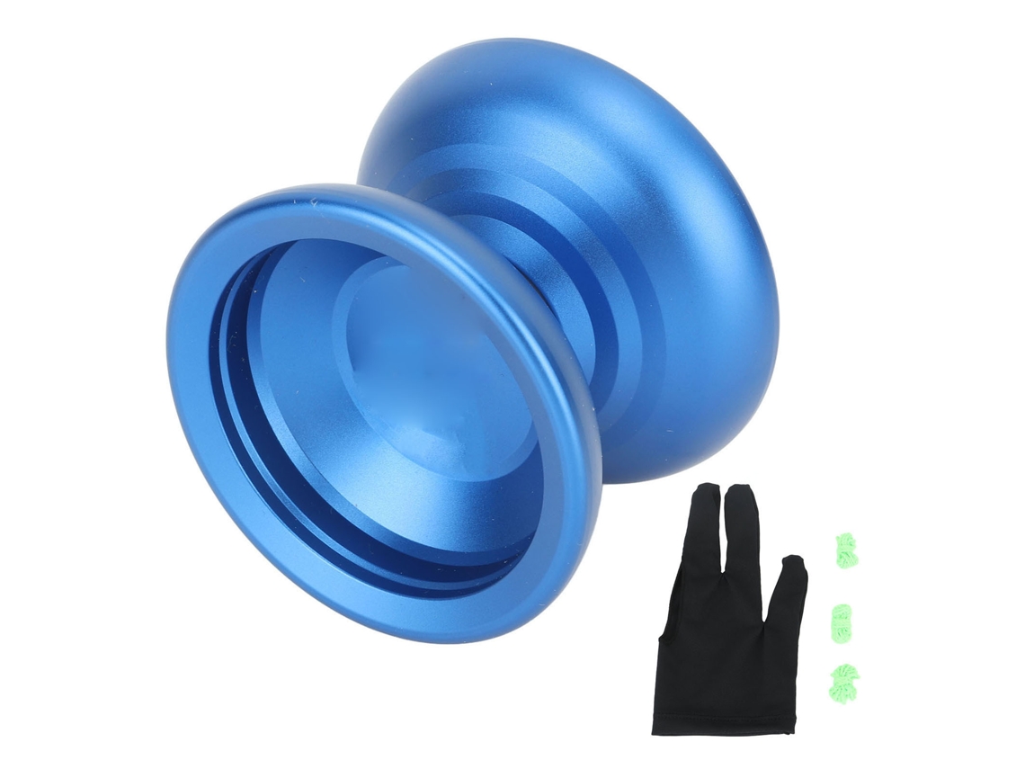 Dan26-juguete Yoyo Para Niños Con Rodamiento No Responsivo, Equilibrio Fuerte, Rotación Estable, Yoyo De Aleación Con Guante Y Cuerdas Azul
