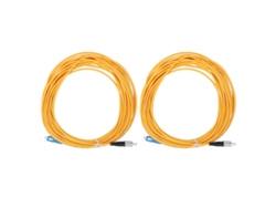 Cable De Fibra Óptica 2 Piezas Modo Single Sc Fc Núcleo Cerámico Pvc 10 Metros Amarillo