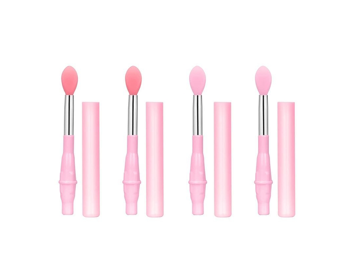 4 Pinceles De Silicona Reutilizables Para Labios, Aplicadores Para Labial, Máscara De Labios Y Sombra De Ojos.