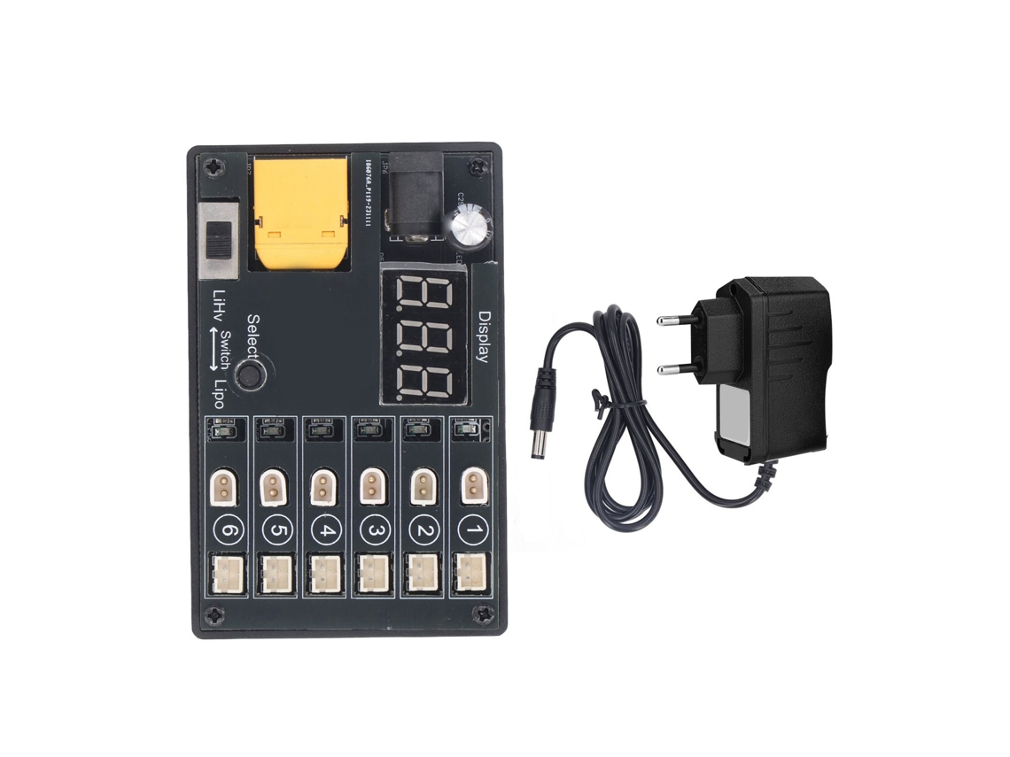 Cargador De 6 Puertos Para Baterías Lipo Lihv 1s Con Protección Contra Bajo Voltaje - Accesorios Para Herramientas Eléctricas