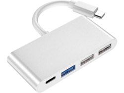 Hub Para Portátiles: Adaptador Usb-c Para Compatibilidad Multimedia Con Portátiles.