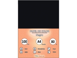 80Gr A4 Papel Negro 100 Hojas