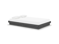 Maison Exclusive - Estructura De Cama Doble Pequeña Sin Colchón Madera Maciza Gris