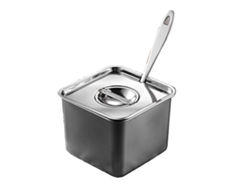 Caja De Condimentos De Acero Inoxidable 201 Para Cocina Tarro De Especias Sal Azúcar Cuadrado Con Tapa
