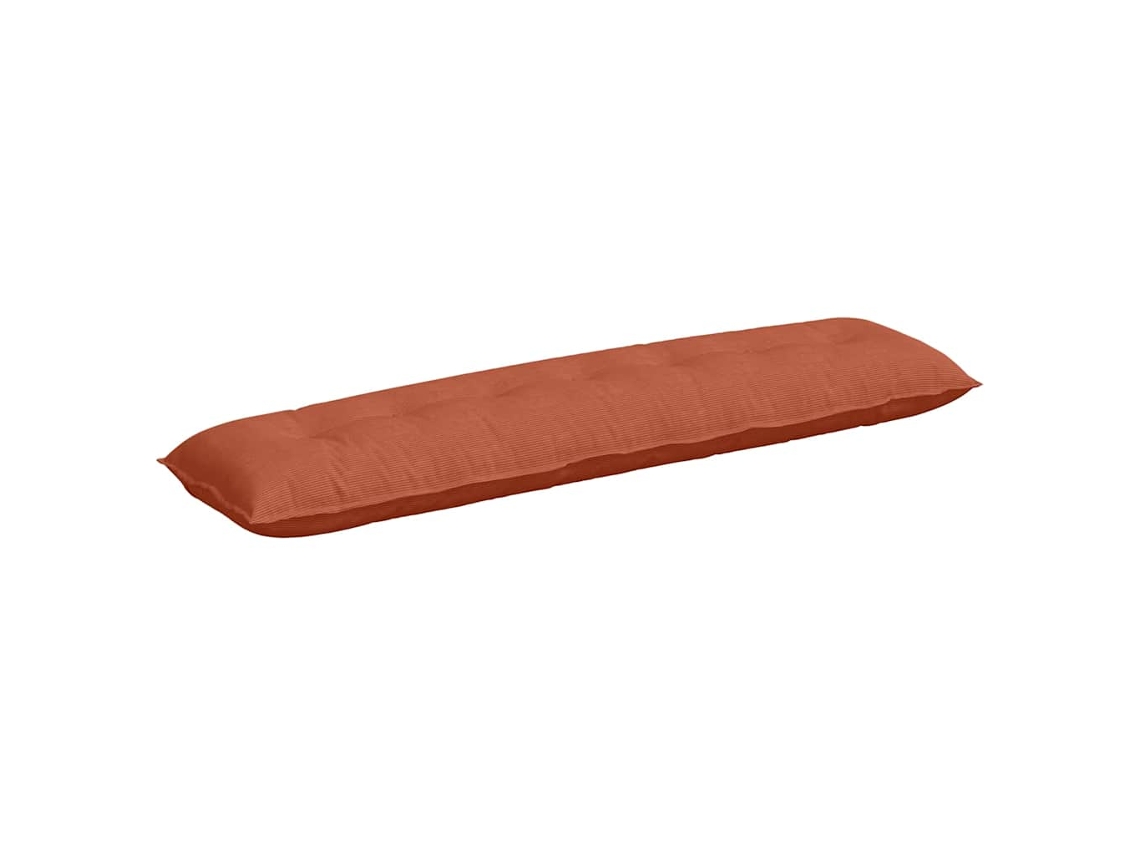 Cojín De Espalda Rojo Naranja 200 X 50 Cm Tela De Pana
