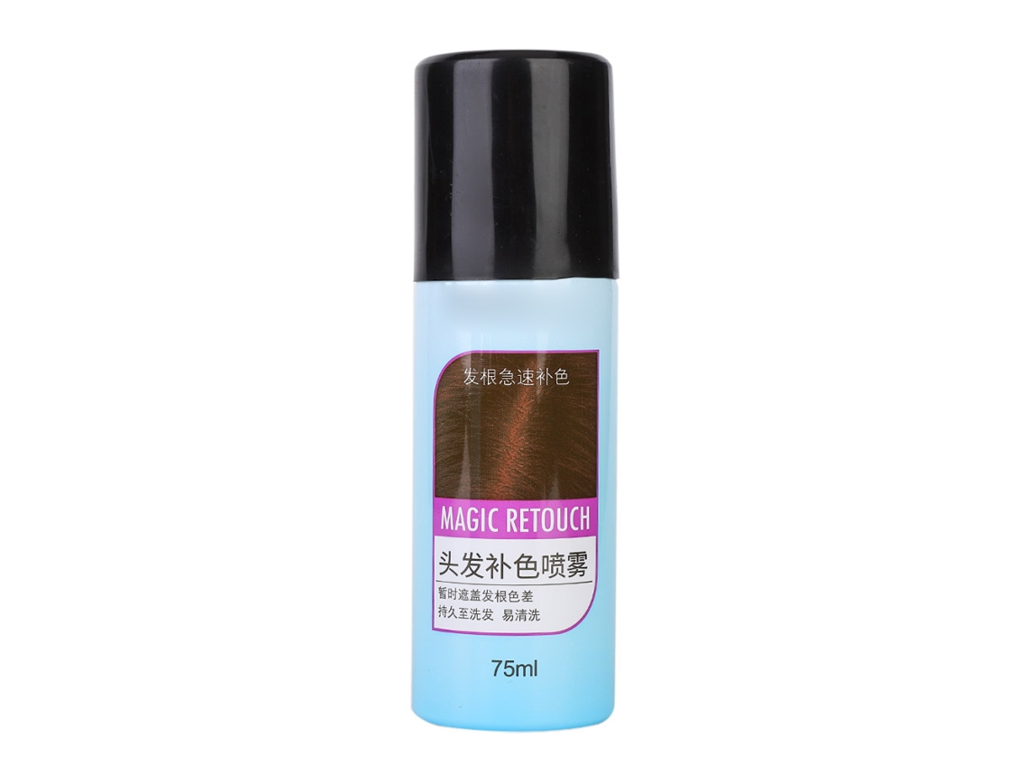 2026 - Spray de tinte para el cabello desechable de 75 ml para cubrir el color negro. Herramientas de peinado.