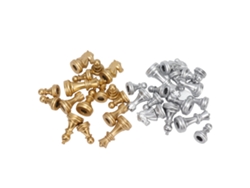 Juego De Ajedrez De 32 Piezas Con Rey, 4,9 Cm, En Ps Para Adultos Y Niños, Color Oro Y Plata.