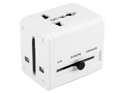 2026-adaptador De Enchufe De Viaje Internacional Con Doble Usb Multifunción Ac 110~250v 6a (blanco)