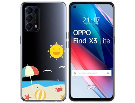 Carcasa Oppo Find X3 Lite TUMUNDOSMARTPHONE Dibujos Transparente