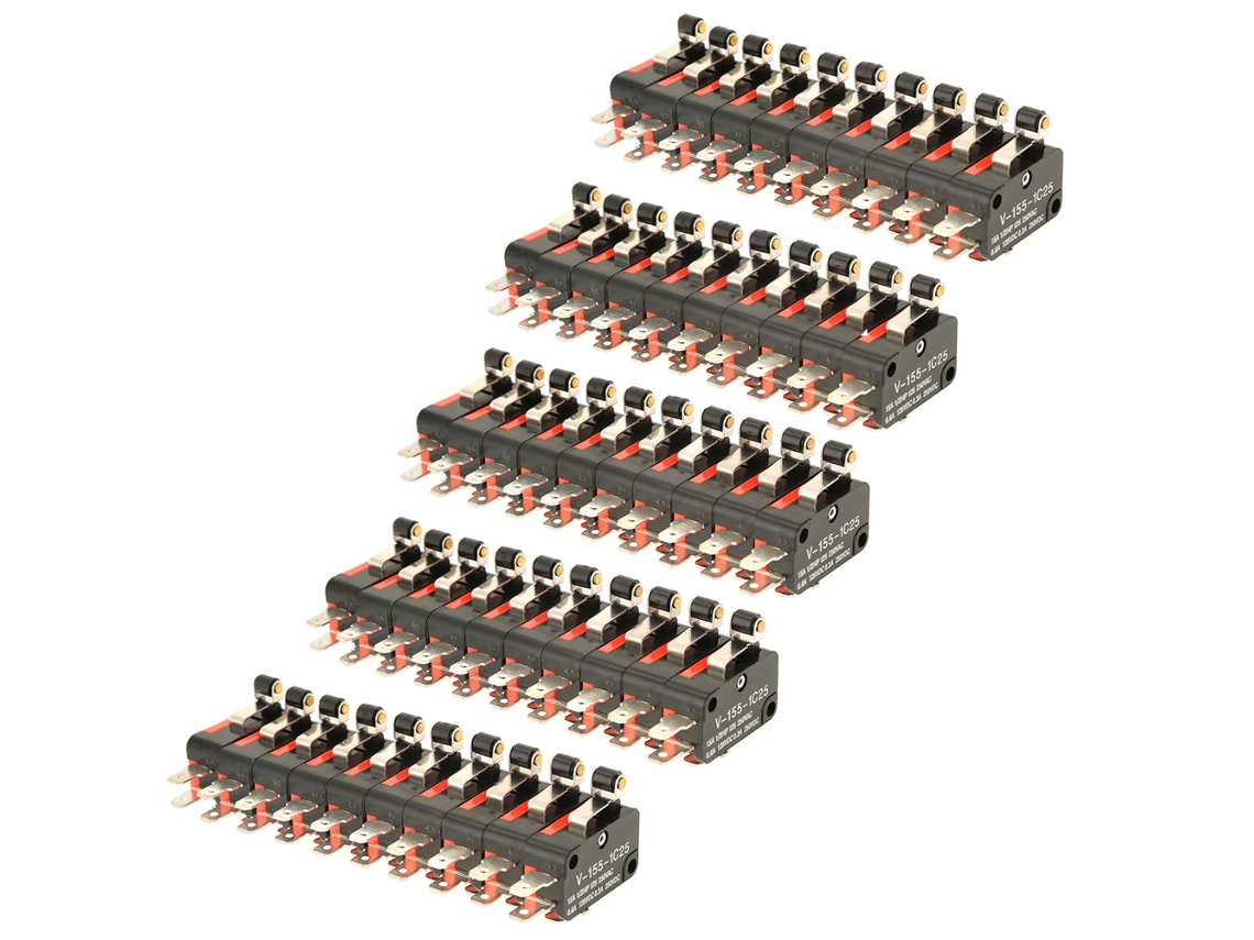 2026velora-100pcs Micro interruptor de límite momentáneo de acción rápida V-155-1c25