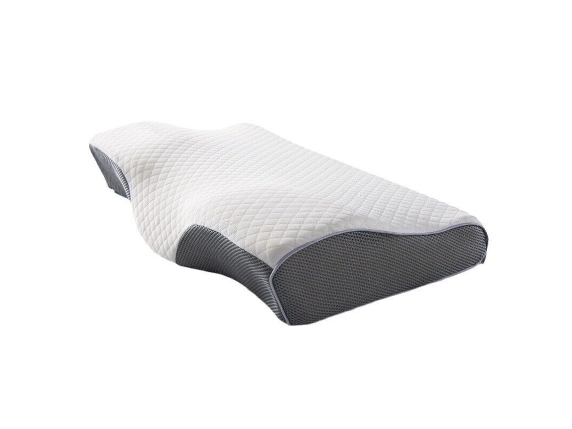 Travesseiro De Espuma Viscoelástica Cervical Com Suporte Para Pescoço E Costas, Travesseiro Antirronco Para Dormir - 50 X 30 Cm