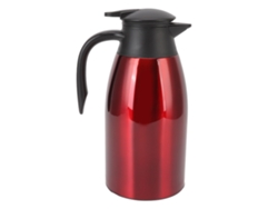 Recipiente para té al vacío de acero inoxidable 304, tapa hermética, 2 l, color vino tinto