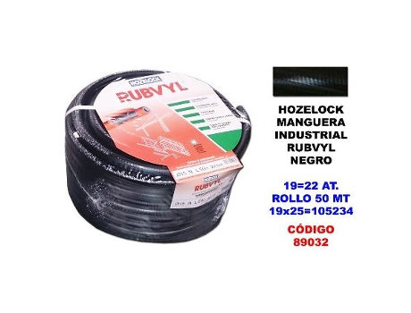 Hozelock manguera industrial rubvyl negro 19 22at.r.50 m 105234