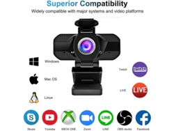Cámara web HD 1080p con micrófono, USB, para computadora portátil y computadora de escritorio con pantalla de 110 grados, transmisión en vivo para llamadas en Yizhood