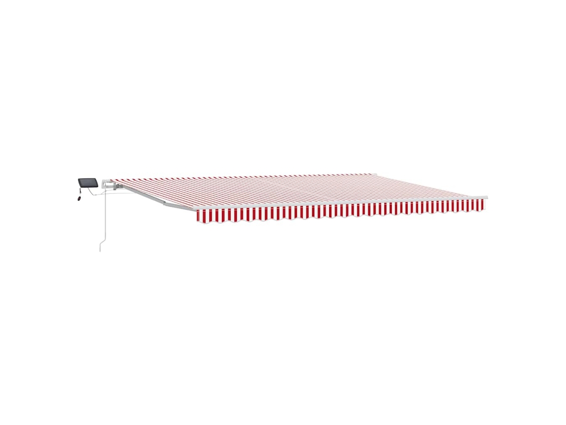 Maison Exclusive - Toldo Retráctil Manual Rojo Y 500 X 300 Cm Tela Y Acero