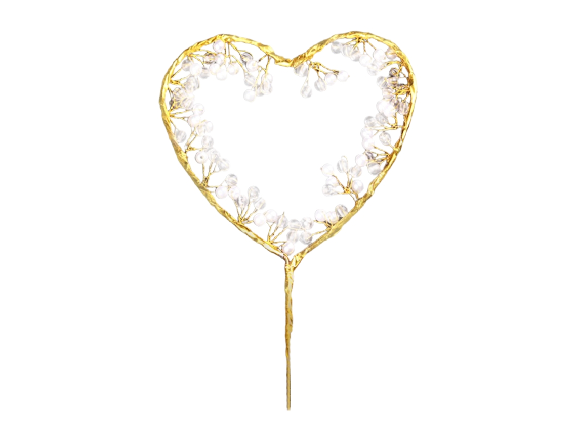 Guirnalda romántica de perlas para decoración de tartas, símbolo de amor, banderines para San Valentín, bodas y aniversarios.