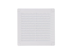 Rejilla De Ventilación Cuadrada Con Tapones Y Mosquitera Fabricada En Abs De Color Blanco 15x15x0,7cm Edm