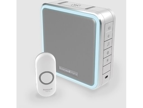 Timbre HONEYWELL Inicio Dc915Ng Wireless Serie 9 200M 8 Melodías Base Portátil Diseño Botón Gris