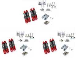 12x Para D12 Coche De Control Remoto Mejora Amortiguador De Metal Y Piezas Traseras Con