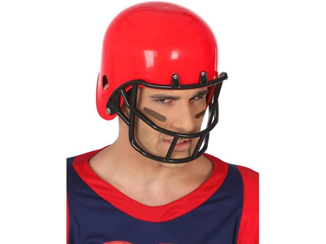 Casco DISFRAZZES Rugby Rojo Con Protector