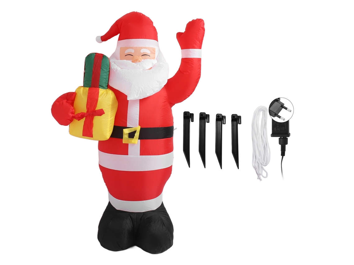 Adorno Navideño Inflable Con Luces, Papá Noel, 1,5 M, Para Jardín, Patio, Uso Exterior, Enchufe Europeo 100-240 V.