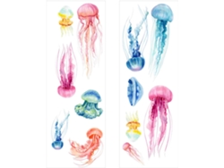 12 Pegatinas De Pared De Medusas, Piezas De Pvc, Pegatinas Decorativas Para La Habitación De Niña.