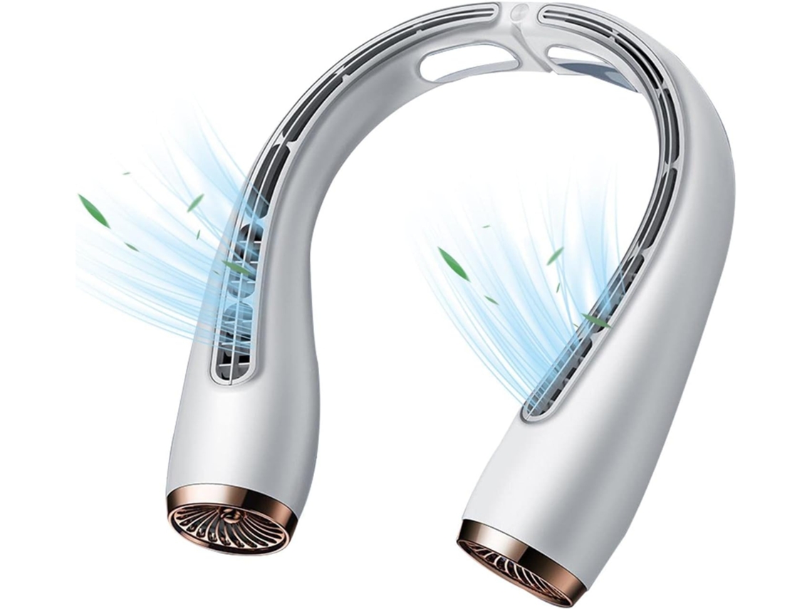 Ventilador Personal De Cuello Colgante Con Alimentación Usb, 3 Velocidades Y Accionamiento Manual.