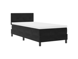 Maison Exclusive - Cama Box Spring Led Con Colchón Negro 100 X 200 Cm Terciopelo