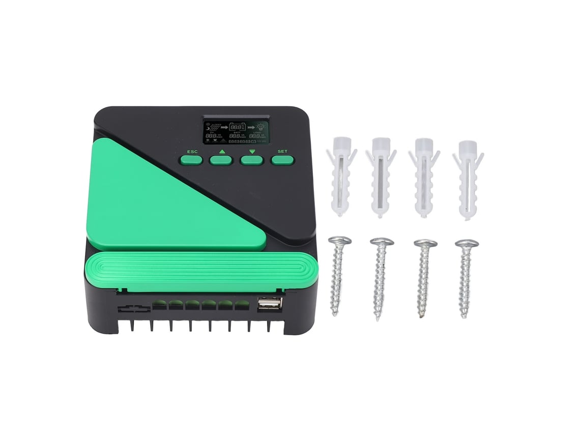 Controlador De Carga Solar Mppt De 12v/24v Y 20a Con Regulador Lcd Inteligente Para Baterías De Litio Agm Gel Seal.