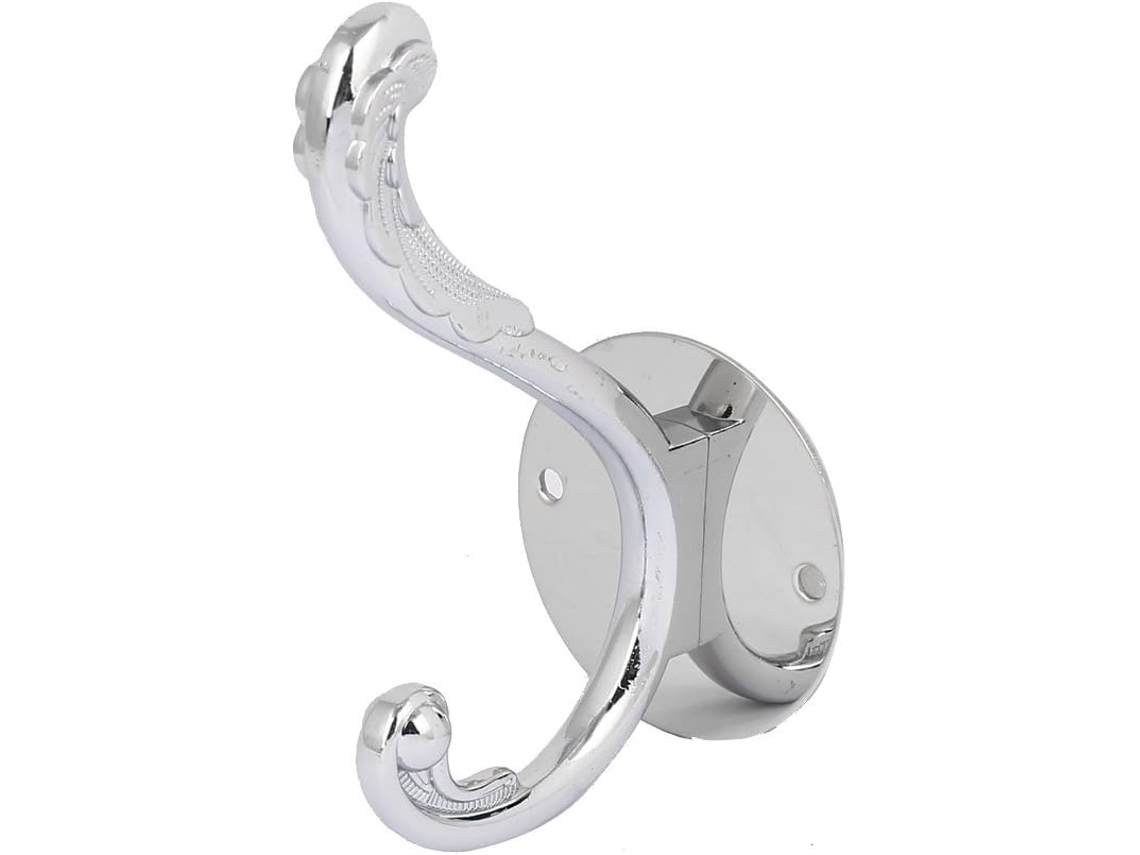 Accesorios De Baño Y Dormitorio: Soporte De Pared De Acero Inoxidable Con Doble Gancho Redondo Para