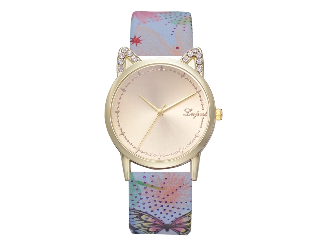 Reloj De Pulsera Lvpai P802 Para Mujer Con Correa De Pu, Movimiento De Cuarzo, Estilo Orejas De Gato, N.° 2