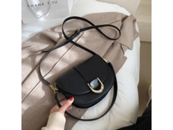 Bolsos de piel sintética para mujer, bandolera, estilo clásico, bolso de hombro, bolso tote, negro Lalamoli