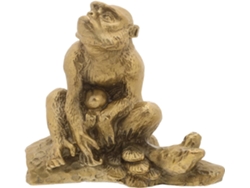 Estatua de mono de latón para decoración del hogar u oficina. Adorno de metal. Estatua de mono de latón para decoración del hogar Gokoco.